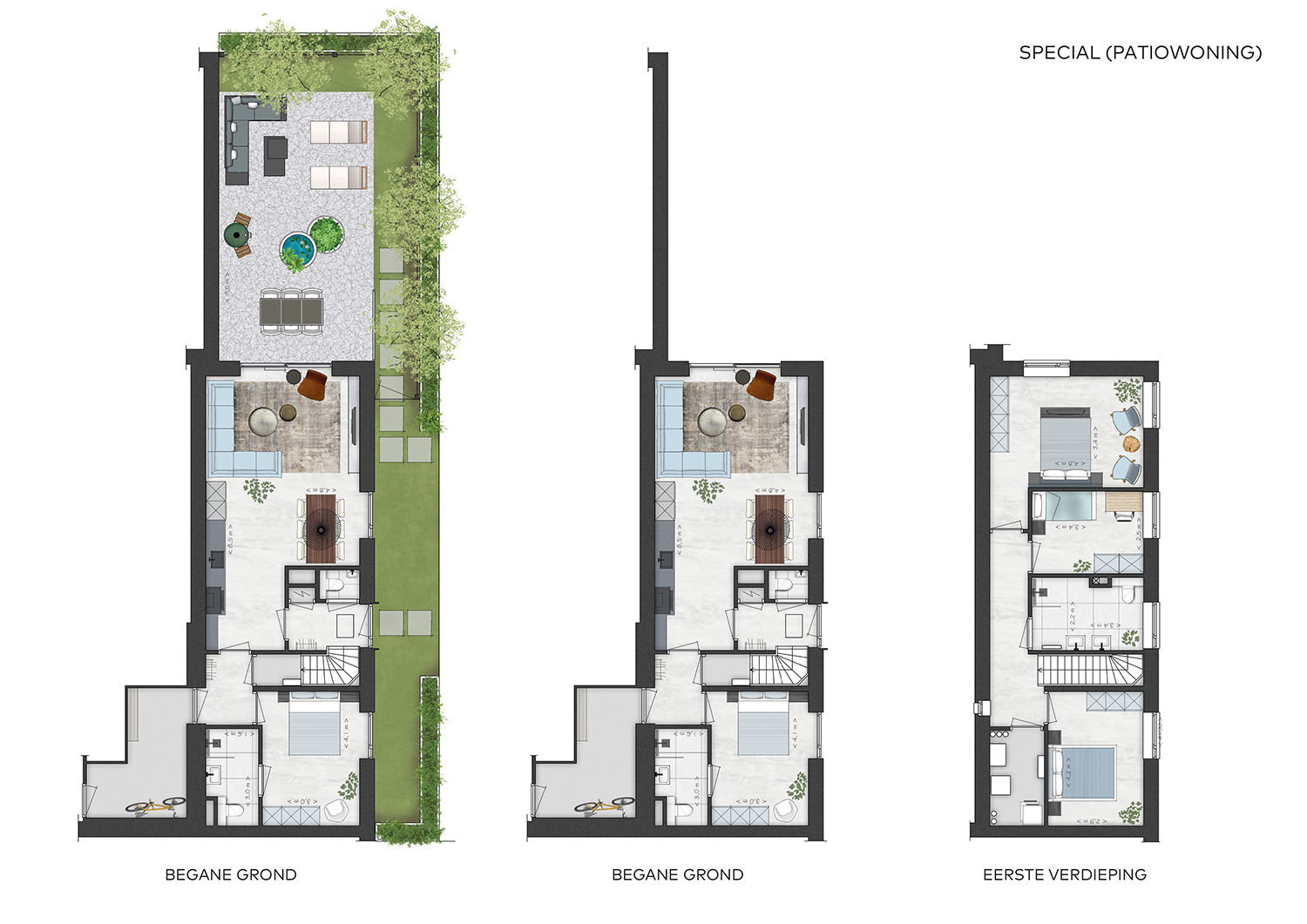 plattegrond patio woning